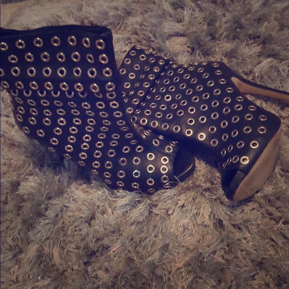 ALDO leather booties w/ studs!!! Very sexy